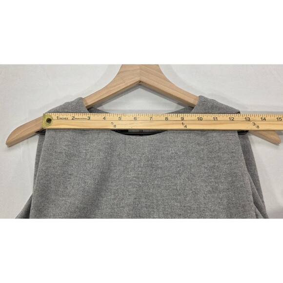 EMPORIO ARMANI Womens Virgin Wool Sheath Dress Minimalist Pockets Gray Italy 38 - Picture 13 of 16